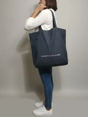Tommy Hilfiger Canvas Tote Bag (Black)