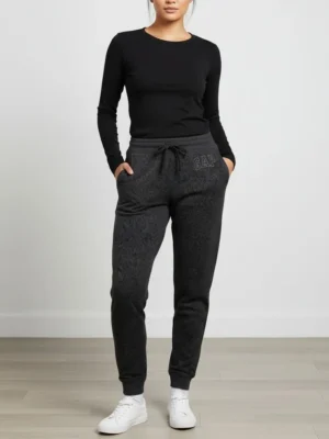 GAP Women's Leopard Print Jogger Sweatpants (Small)