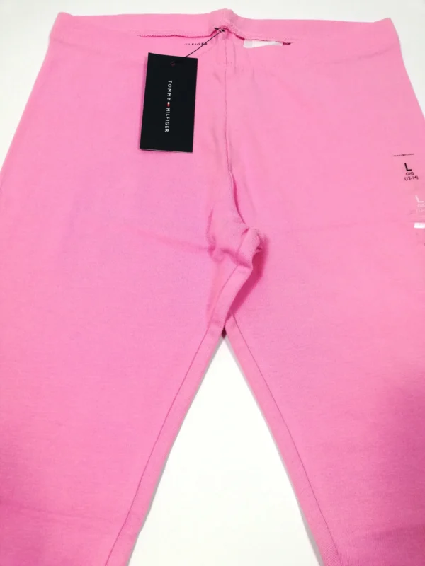 Tommy Hilfiger Youth Girls’ Leggings – Size Large (12‑14), Pink Cotton Stretch - Image 3