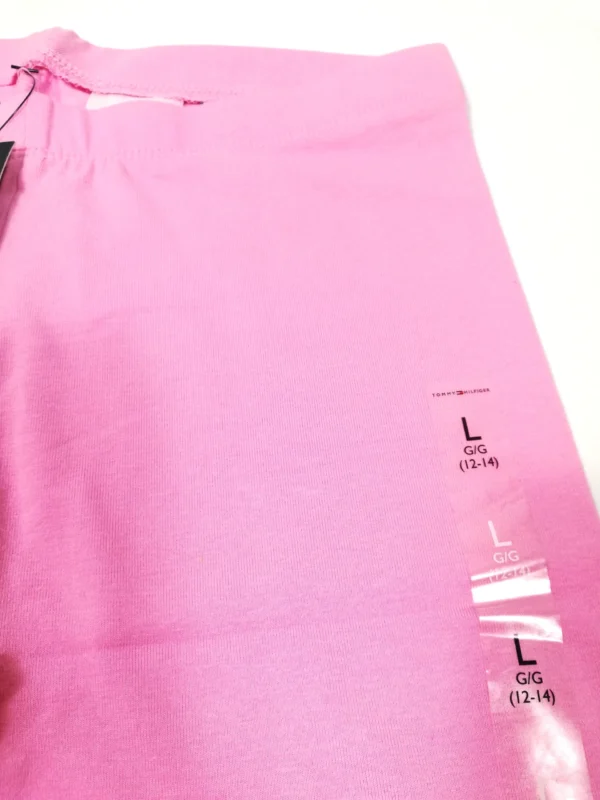 Tommy Hilfiger Youth Girls’ Leggings – Size Large (12‑14), Pink Cotton Stretch - Image 4