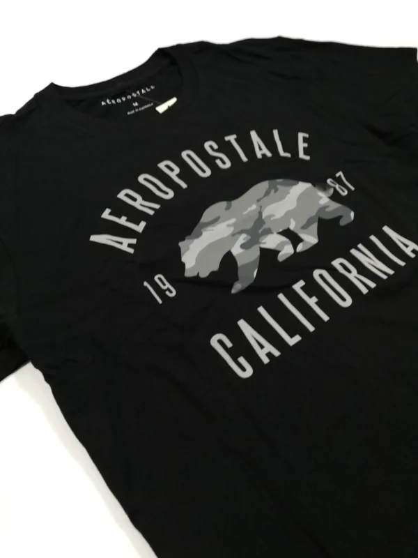 Aeropostale Men's Camo Bear Graphic Tee (Medium) - Image 2