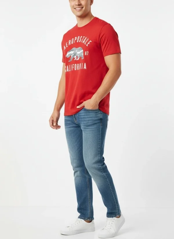 Aeropostale Men's Camo Bear Graphic Tee (Large) - Image 6