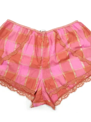 Victoria's Secret Women's Lace Plaid Sleep Shorts (Large)