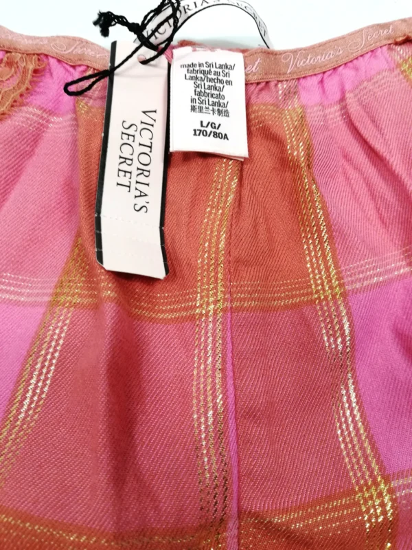 Victoria's Secret Women's Lace Plaid Sleep Shorts (Large) - Image 5