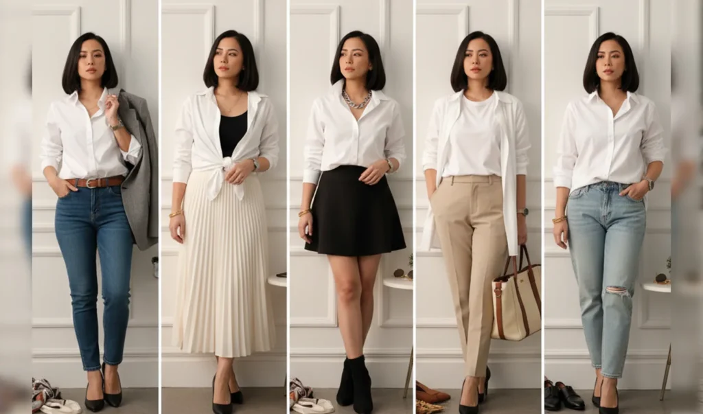 5 Fresh Ways to Style a White Button-Down Shirt